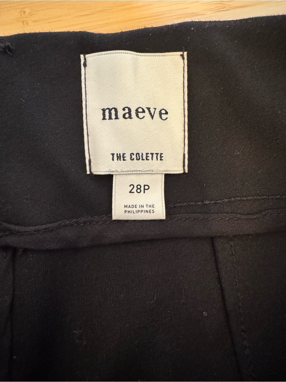 Anthropologie The Colette Crop Bow-Waist Pants by Maeve Size 28P Black - Picture 3 of 4